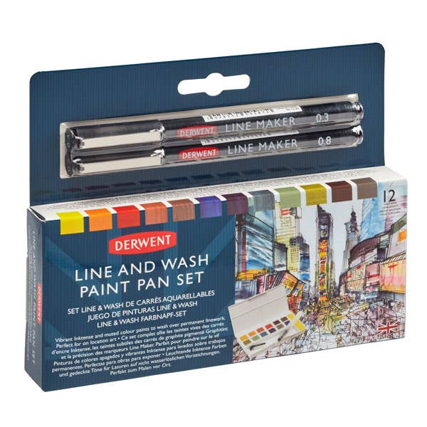 Derwent Line and Wash Paint Pan Set - ArtStore Online