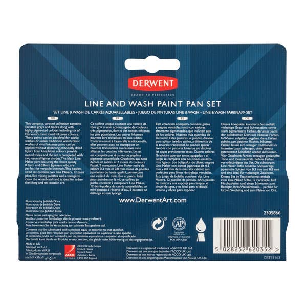 Derwent Line and Wash Paint Pan Set - ArtStore Online
