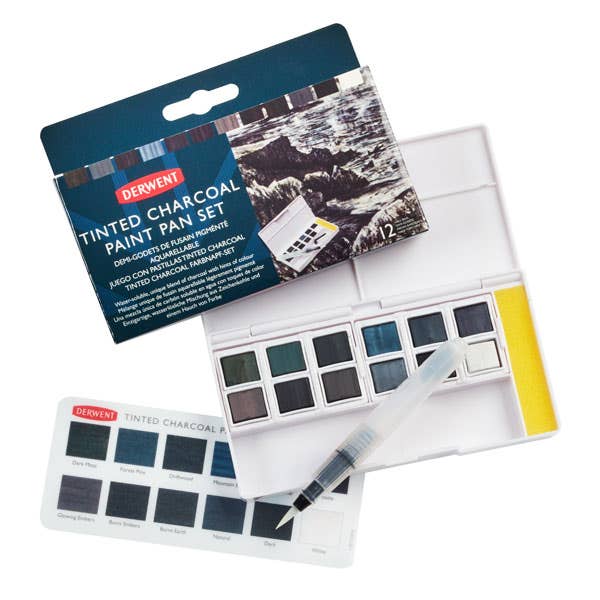 Derwent Tinted Charcoal Paint Pan Set - ArtStore Online