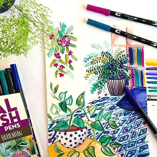 Tombow Dual Brush Pen Sets of 10 - ArtStore Online