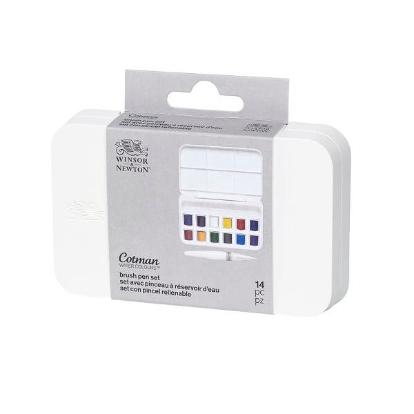Winsor & Newton Cotman Half Pan And Brush Pen Set - ArtStore Online