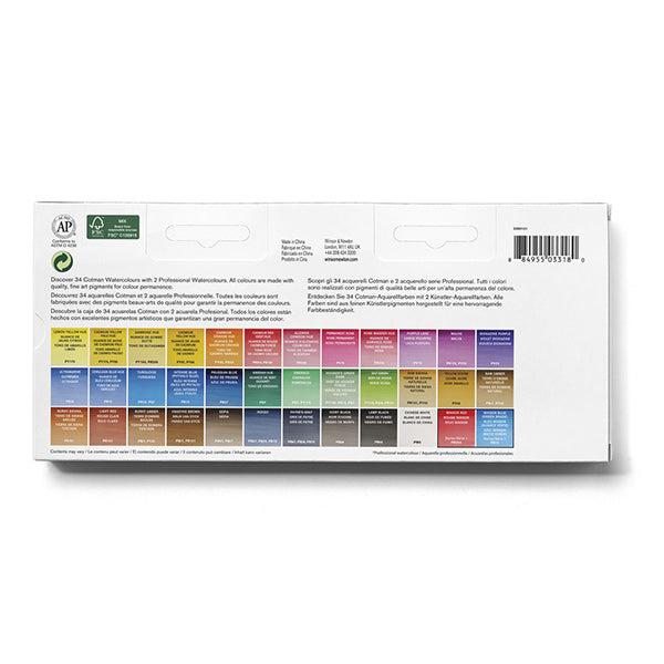 Winsor & Newton Cotman Watercolours Studio Set 36 Half Pans