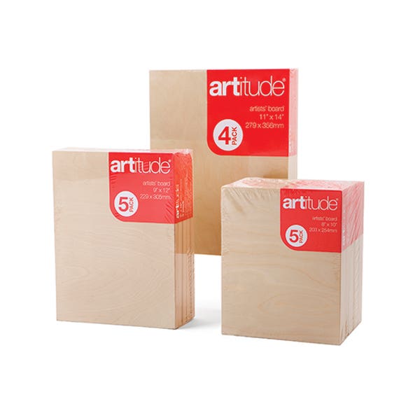 Artitude Artists' Wooden Thick Edge Boards - ArtStore Online